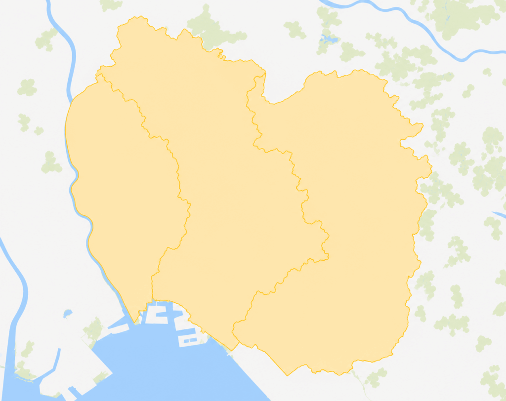 対応エリアの地図