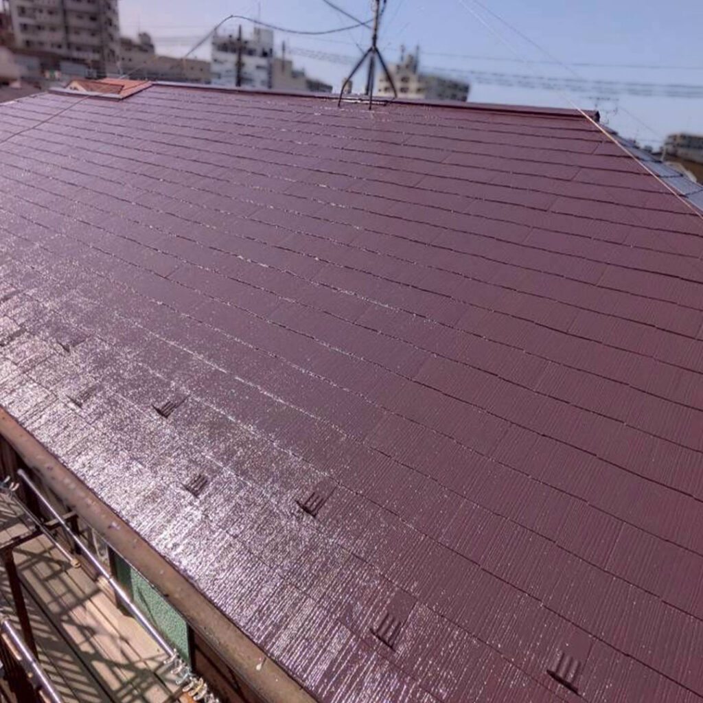 屋根塗装の様子