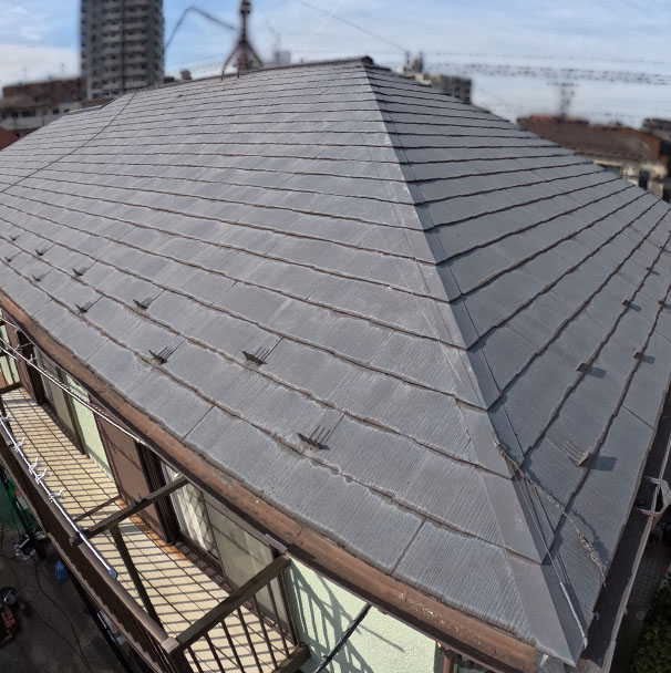 松戸市 屋根 塗装 塗り替え前 船橋市 みかめ塗装店